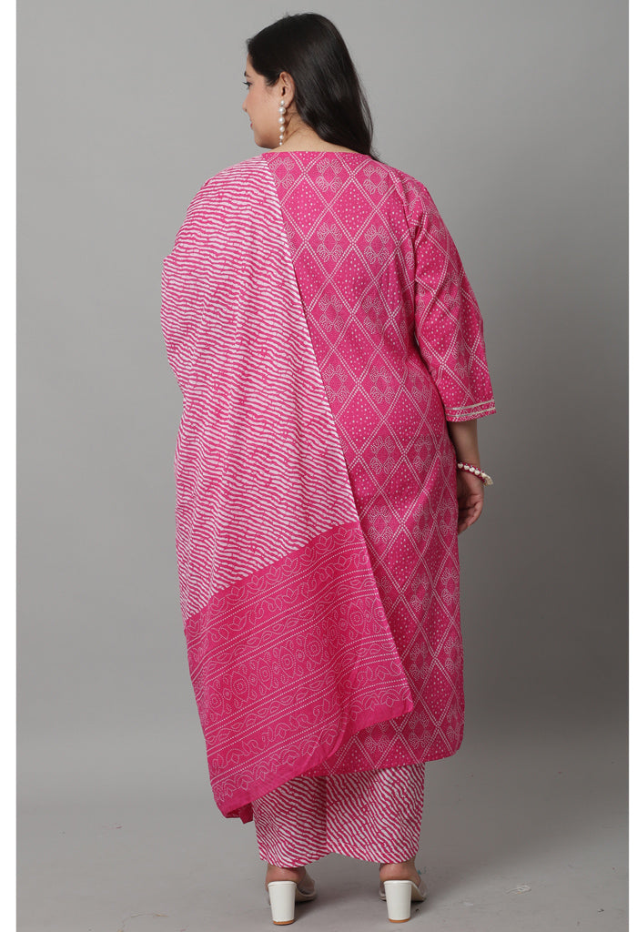 Pure Cambric Cotton Embroidered Kurta Set With Dupatta