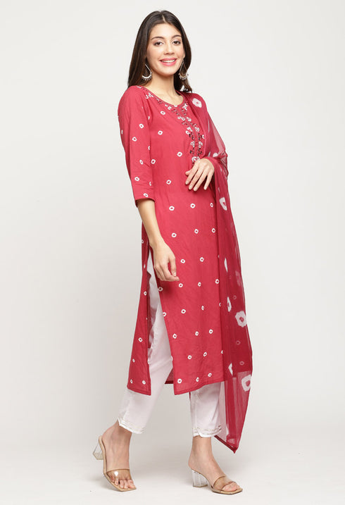 Rajnandini Pure Cotton Kurta Set With Dupatta