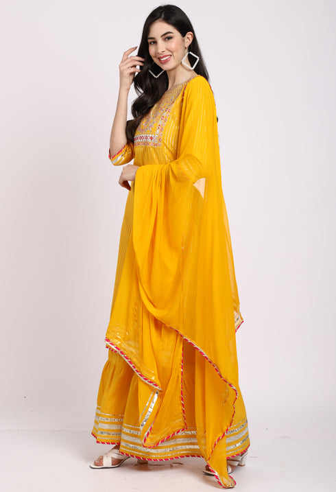 Rajnandini Pure Cotton Kurta Set With Dupatta