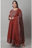 Pure Cambric Cotton Embroidered Kurta Set With Dupatta