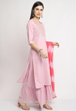 Load image into Gallery viewer, Pure Cambric Cotton Embroidered Kurta Set With Dupatta

