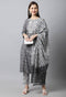 Pure Cambric Cotton Floral Jaipuri Printed & Embroidered Kurta Set With Dupatta