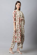 Load image into Gallery viewer, Pure Cambric Cotton Jaipuri Printed Kurta Set With Dupatta