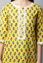 Load image into Gallery viewer, Pure Cambric Cotton Jaipuri Printed &amp; Embroidered Kurta Set With Dupatta