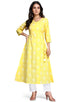 Yellow And White Pure Cambric Cotton Printed Kurta With Palazzo