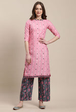 Load image into Gallery viewer, Rajnandini Baby Pink Cotton Blend Printed Salwar Suit