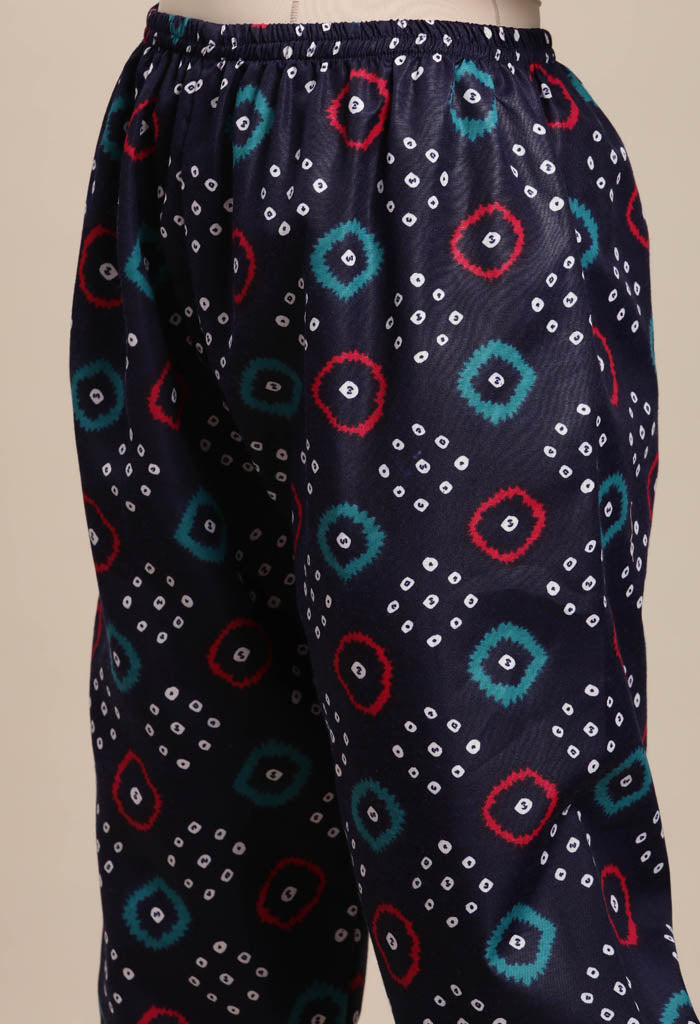 Rajnandini Pink Cotton Blend Printed Salwar Suit