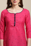 Pink Cotton Printed Salwar Suit with Dupatta