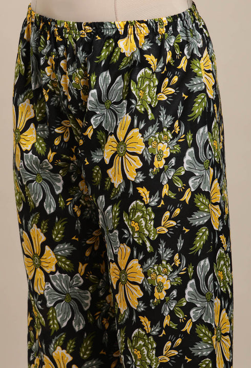 Rajnandini Olive Green Cotton Blend Printed Salwar Suit