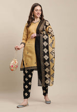 Load image into Gallery viewer, Rajnandini Beige Cotton Blend Printed Salwar Suit