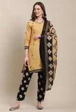 Load image into Gallery viewer, Rajnandini Beige Cotton Blend Printed Salwar Suit
