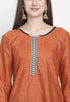 Rajnandini Brown Cotton Blend Printed Salwar Suit