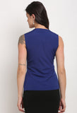 Royal Blue Polyester Solid Top