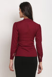 Wine Polyester Solid Top