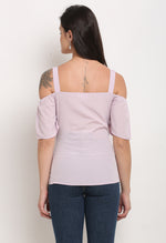 Load image into Gallery viewer, Light Purple Polyester Solid Top