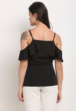 Load image into Gallery viewer, Black Polyester Solid Top