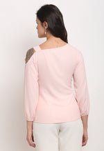 Load image into Gallery viewer, Light Pink Polyester Solid Top
