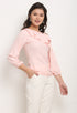 Light Pink Polyester Solid Top