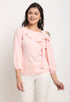 Light Pink Polyester Solid Top